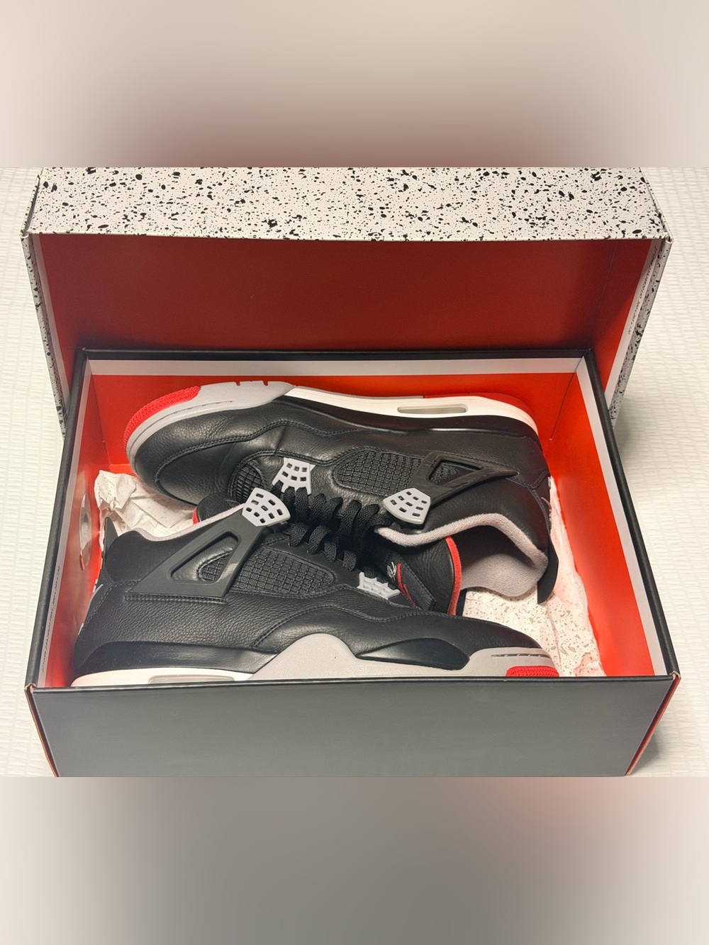 Air Jordan “AJ4 Bred Reimagined” Men’s size 12 - Picture 7 of 9